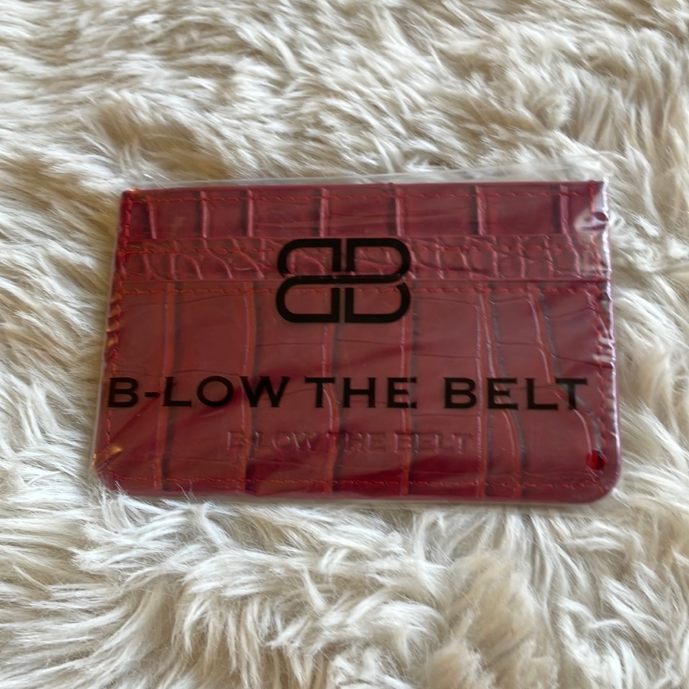 B-Low Red Croc Card case